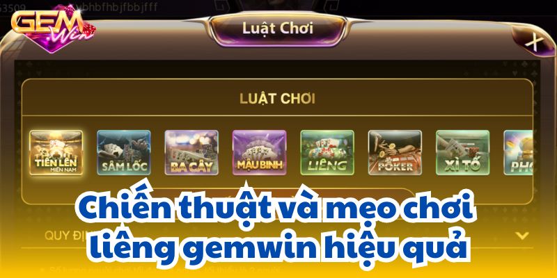 lieng gemwin 3 Chiến thuật và mẹo chơi liêng gemwin hiệu quả